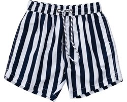 Snapper Rock - UV Volley zwembroek voor jongens - Nautical Stripe - Navy/Wit - maat 2 (76-88cm)