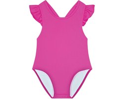 Supercute baby badpak fuchsia roze met gekruisde bandjes maat 68/74