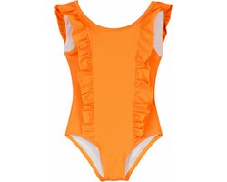 Supercute baby badpak oranje met drukknopen maat 68/74