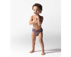 Swim Essentials Zwemluier Wasbaar - Blauw/Oranje Zebra - 0-3 jaar