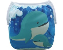 Zwemluier Walvis | 0-3 jaar | one size - in maat verstelbaar | wasbare zwemluier | herbruikbaar | Kidzstore.eu