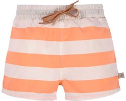 Zwemshort meisje gestreept - milky / peach