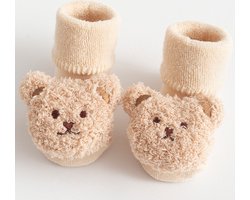 2 paar herfst- en wintersokken voor baby's en peuters - Antislip wintersokken voor baby's - Dikke zachte vloersokken - Warme katoenen sokken voor peuters - Leuke cartoonpatroon kindersokken - Mid-tube peutersokken - Maat M (1-3 jaar)