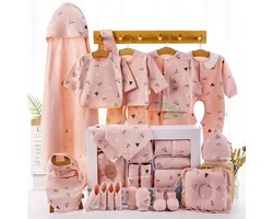 22-delig Newborn Baby Kleding Meisjes | Baby Cadeau - 22 stuks | Kraam cadeau | Babyshower Cadeau Set | 0-6 Maanden - Roze