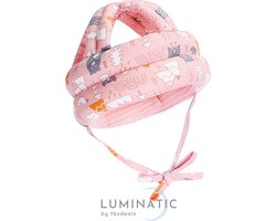 Baby Hoofdkussen - Baby Zachte Helm - Baby Kinderhelm - Baby Kussen Met Stootrand - Hoofdkussen - Hoofdband Baby - Geen Kinder Fietshelm | Luminatic® | Roze geen Oortjes