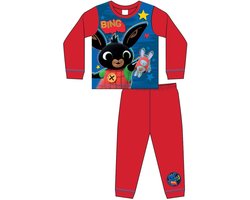 Bing Bunny pyjama - maat 86/92 - BING pyama met lange broek en longsleeve - rood