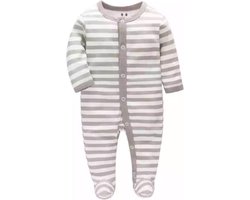 BonBini's® Baby boxpakje - rompertje - Stripes - Grey White - maat 68-70 - 3-6maanden