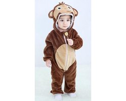 Budino Baby Romper Pyjama Onesie Aap - Bruin - maat 100