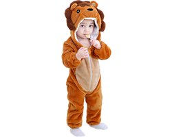 Budino Baby Romper Pyjama Onesie Leeuw - Bruin - maat 100