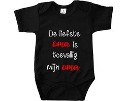 De liefste oma is toevallig mijn oma - Maat 68 - Romper zwart