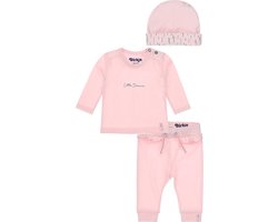 Dirkje - Prematuur Bio Basic - SET(3delig) - Roze broek - shirt - mutsje - Maat 44