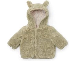 Little Dutch Newborn Naturals Little Farm Soft Green Teddy - Baby Jongens & Meisjes - Jas - Maat 62