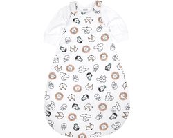 Meyco Baby Animal baby slaapzak rond tweedelig - multicolour - 74/80 - 2.5 TOG