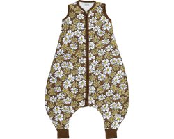 Meyco Baby Vintage Flower baby winter slaapoverall jumper - chocolate - 80cm