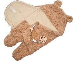 Mon Avenir - Baby Teddy Inbakerslaapzak - Bruin - Dun - 0-3 maanden