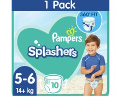 Pampers Splashers - Maat 5-6 (14+ kg) - 10 Wegwerpbare Zwemluiers