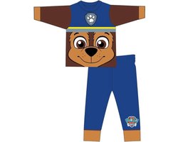 Paw Patrol pyjama - blauw - Chase pyjamabroek en pyjamashirt - maat 86/92