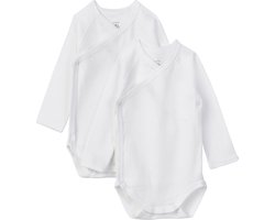 Petit Bateau Duo van babyrompertjes met lange mouwen Unisex Rompertje - Maat 56