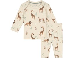 Prénatal Baby Pyjama Savanne - Jongens en Meisjes - Pyjama Kinderen - Dark Ecru - Maat 56