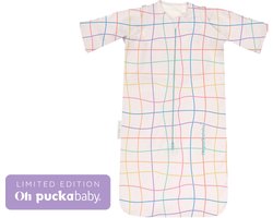 Puckababy Newborn Slaapzak Baby (0-6m) - Funky Lines - Katoen TOG 0.5 - Zomerslaapzak