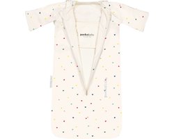 Puckababy Newborn Slaapzak Baby (0-6m) - Hearts Confetti - Katoen TOG 0.5 - Zomerslaapzak