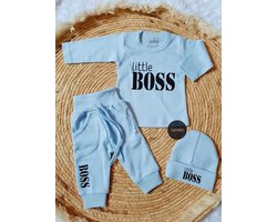 Setje little boss 50/56 [Geboortepakje] [Babykleding] [Baby] [Babyjongen] [Little Boss] [Kraamkado] [Babyshower]