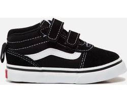 VANS TD Ward Mid V (SUEDE/CANVAS)BLACK/WHITE -Maat 25