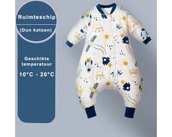 Winter Baby Slaapzak met Benen - Ruimteschip - Navy - 3.5 TOG - baby height 100-110cm - Lange mouwen - Afneembare Mouw - Jumpsuit - Pajamas - Jongens - Kinderen - 3 jaar - Gift - Cadeau