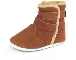 Aapie leren babyslofjes Winterboot Montreal - laarsjes - gevoerd - antislip - bruin - maat L