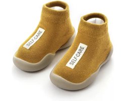 Anti-slip schoenen voor kinderen - Sloffen van Baby-Slofje - Herfst - Winter - Okergeel maat 20/21