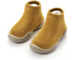 Antislip baby schoentjes - eerste loopschoentjes - schoenmaat 20-21 - 12-18 maanden (13cm) - geel - Completebabyuitzet