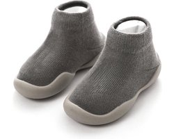 Antislip baby schoentjes - eerste loopschoentjes - schoenmaat 22-23 - 18-24 maanden (14cm) - grijs - Completebabyuitzet