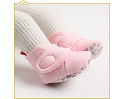 ATTREZZO® Baby slofjes - Pantoffels - Roze - 18-24 maand - Met klittenband