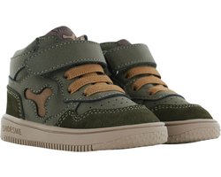 Baby | Babysneakers | Jongens | Dark Green | Leer | Shoesme | Maat 24