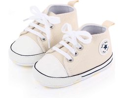 Baby Schoenen - Pasgeboren Babyschoenen - Eerste Baby Schoentjes 12-18 maanden -Schoenmaat 20-21 - Baby slofjes 13cm - Beige