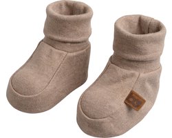 Baby's Only Slofjes Melange - Clay - 0-3 mnd - 100% ecologisch katoen - GOTS