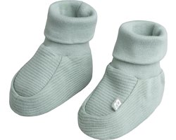 Baby's Only Slofjes Pure - Dusty Green - 3-6 mnd - 100% ecologisch katoen - GOTS