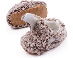 Babyschoentjes – Eerste loopschoentjes - Antislip Zool - Maat 21-22 - 14cm - Bruin