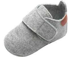 Babyschoentjes - Klittenbandsluiting - Maat 19-20 - 12cm - Grijs