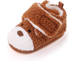 Babyslofjes - voor Pasgeborenen, Peuters en Baby's - Laag - Maat 18-19 - 11cm - Bruin