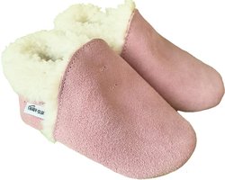 Babyslofjes winter suede van Baby-slofje - Roze maat 18/19