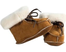 Bernardino® - Baby slofjes - Unisex - Cognac -  Maat 18