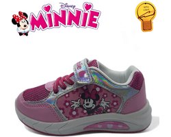 Disney - "Minnie Mouse" sneakers met lichtjes maat 26 - roze kinderschoenen met velcro/klittenband