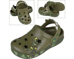 Groene dino Crocs voor jongens, lichte jongensslippers