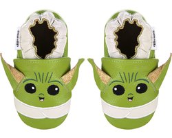 Groene leren babyslofjes van Baby-Slofje maat 22/23 - Green Yoda