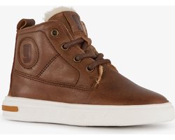 Groot hoge leren sneakers voor jongens cognac - Maat 25 - Uitneembare zool