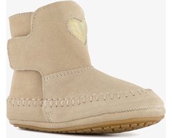 Groot leren meisjes babyschoenen beige - Maat 21 - Uitneembare zool - In cadeauverpakking