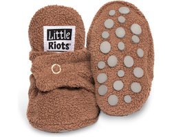 Little Riots - Babyslofjes - Fleece Stepper - Brownie - 12-18 Maanden (13cm) - Schoenmaat 20-21