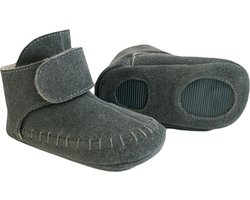 Lodger - Babyschoenen zachte zool leer maat 19 - grijs -12-15M - zachte zool