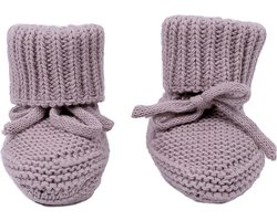 Lodger - Babyslofjes newborn paars 0-6M katoen Slipper Knit